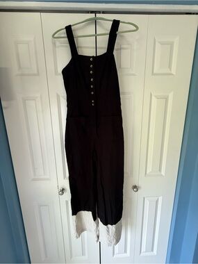 Maeve Black Jumpsuit with White Hem